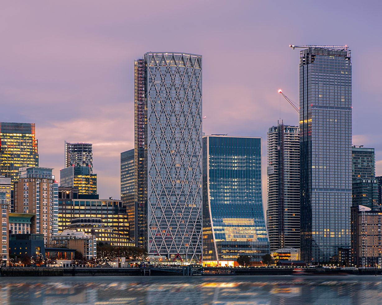 Canary Wharf London skyline